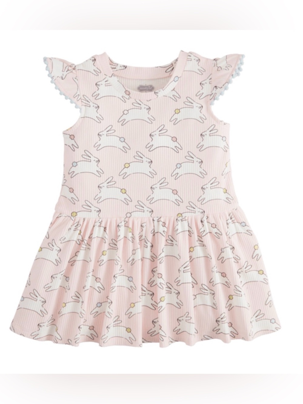 Mud Pie Girls Bunny Print Dress Pink 3T 🐰💗